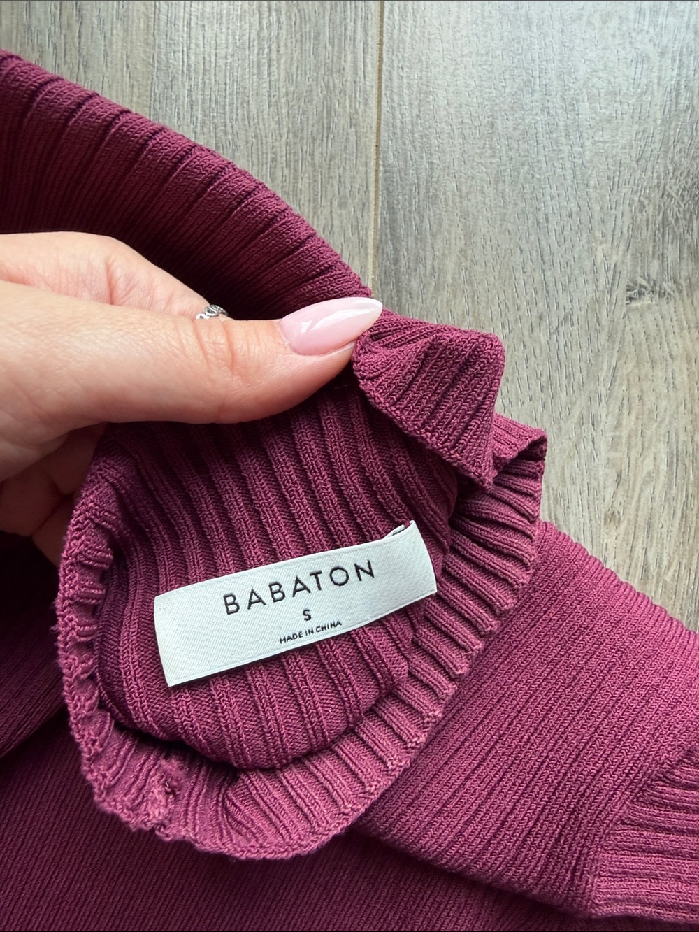 Aritzia Babaton Sculpt Knit Tie-Back Longsleeve - Picture 8 of 8
